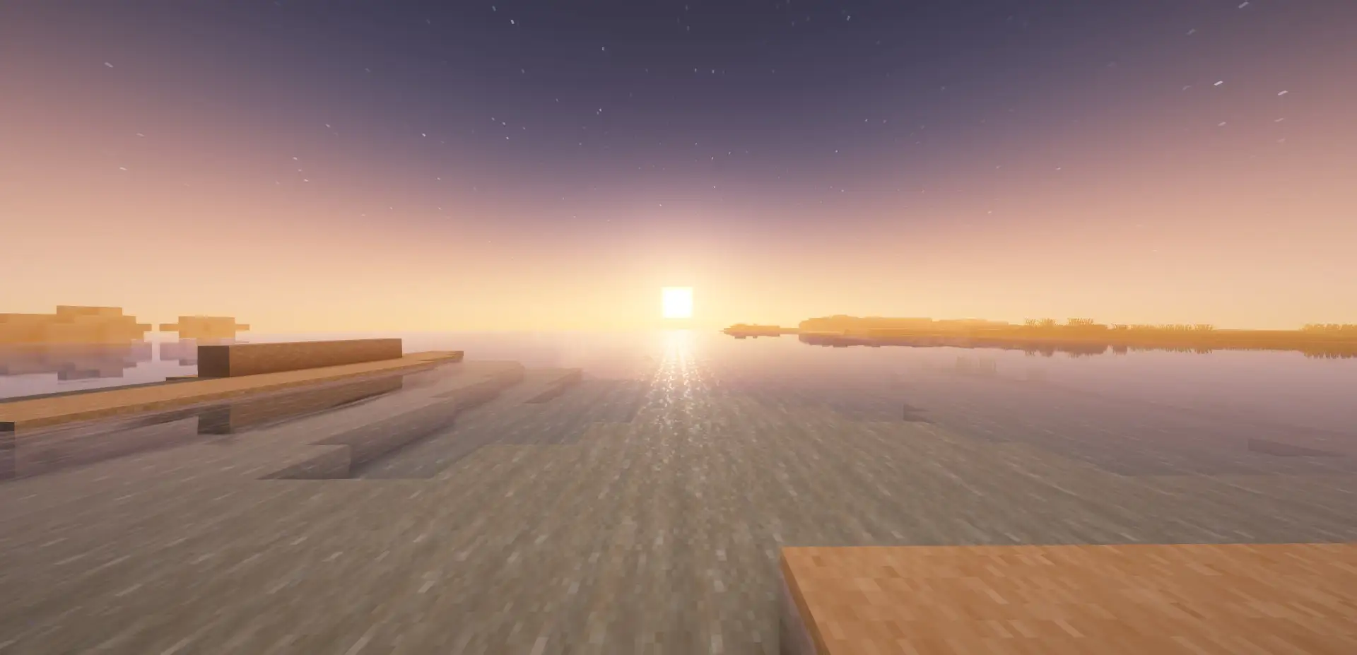 Sunset hitting the beach